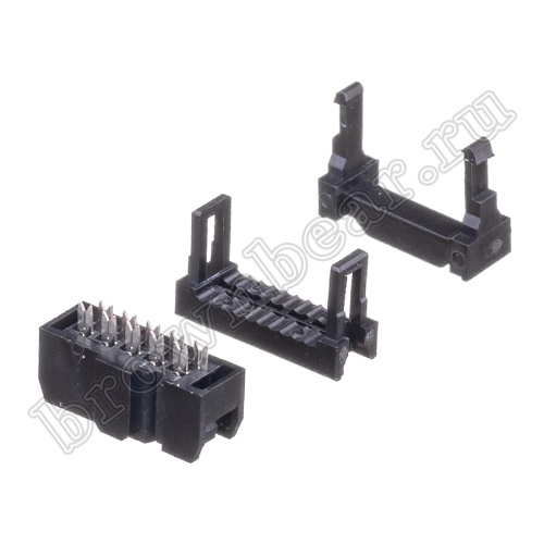 Разъем IDC 2х5 розетка на плоский кабель, шаг 2.54мм IDC-10 фото 6