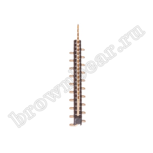 Разъем штыревой однорядный на плату, 1х20, шаг 2.54мм, SMD монтаж фото 5