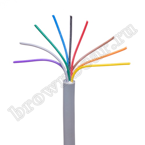 Кабель сигнальный коммуникационный 9 проводов, 26AWG, бухта 50м, неэкранированный, серый SIN YU