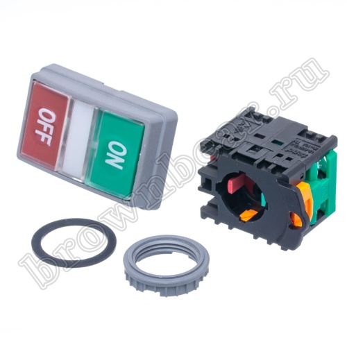 Кнопка управления пуск-стоп, без фиксации, НЗ/НР, зеленая/красная TN2BTW-1AB фото 6