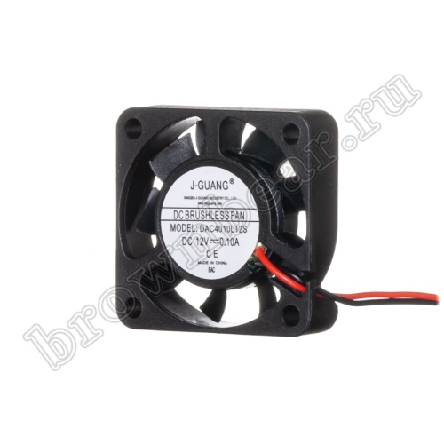 Вентилятор для корпуса 40х40х10, DC 12В, 0.10А, подшипник скольжения DAC4010L12S фото 2