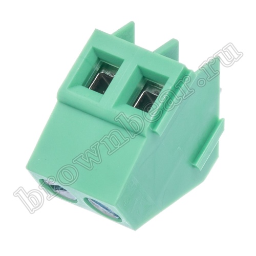 Клеммник винтовой на плату, 2 контакта, 5.0 мм, угловой, 60 градусов TB-03AL