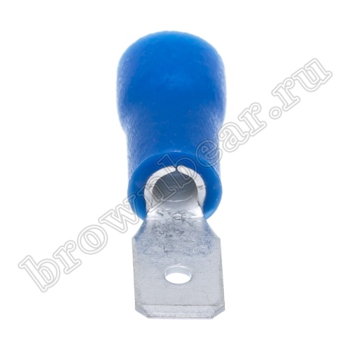 Клемма плоская обжимная 4.8 мм, вилка на провод 1.5 - 2.5 мм², изолированная, кратно 100шт., РПИ-П TAI4.8-2M фото 5