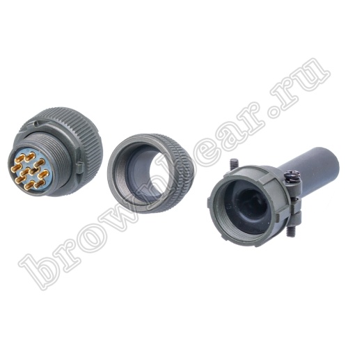 Разъём промышленный круглый MIL-5015 серии MS 10 контактов, вилка на кабель фото 6