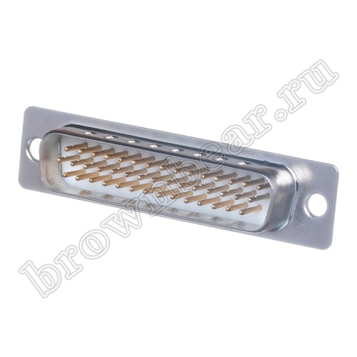 Разъем D-SUB 44 контакта, вилка на кабель, пайка DHS-44M