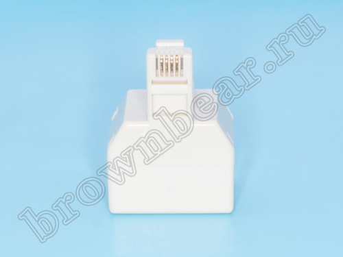 Переходник RJ-11 вилка-2 гнезда GCT1-2-6P4C фото 4