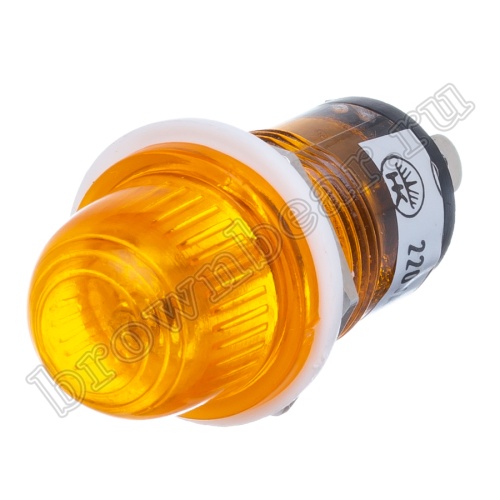 Лампа неоновая  индикаторная с резистором 220В, d 14 мм, оранжевая (TPN-152O)