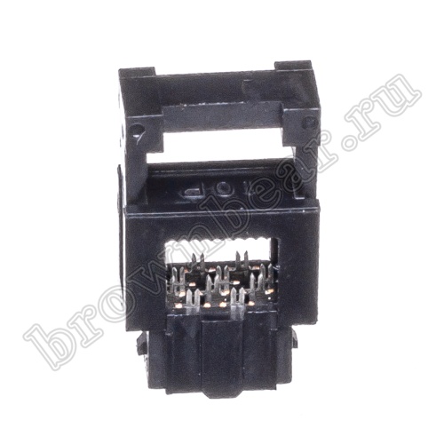 Разъем IDC 2х5 розетка на плоский кабель, шаг 1.27мм IDC1.27-10 фото 4