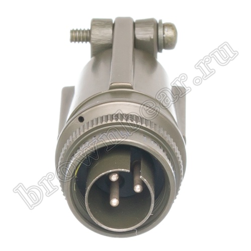 Разъём Amphenol серии MS, 3 контакта, вилка на кабель, тип 10SL, резьбовой MS3106E-10SL-3P фото 7