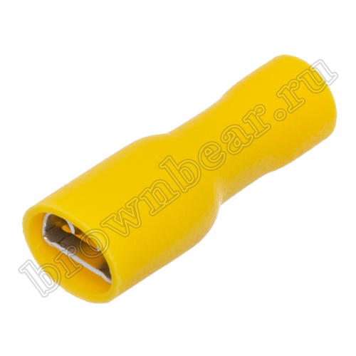 Клемма плоская обжимная 6.3 мм, гнездо на провод 4.0 - 6.0 мм², полностью изолированная, кратно 100шт., РПИ-М TAI-5.5FI