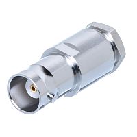 Разъем BNC гнездо на кабель RG-58, под пайку, зажим BNC-S58J