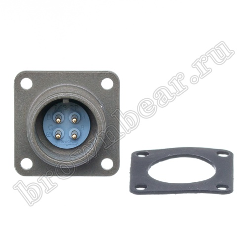 Разъём промышленный круглый MIL-5015 серии MS 4 контакта, вилка на блок фото 2