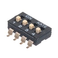 Переключатель Dip-Switch 4 контактных группы, планарный, тип 2 SWD4-4