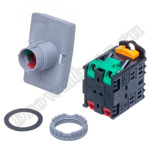 Кнопка управления пуск-стоп, с подсветкой, без фиксации, НЗ/НР, зеленая/красная TN2IT2WN-1AB фото 7