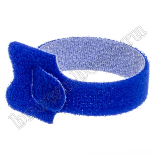 Стяжка (хомут) на липучке 135х12 мм, многоразовая, синяя, упаковка 20 шт. MGT-135BE фото 7