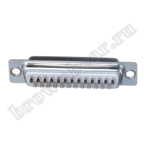 Разъем D-SUB  25 контактов, гнездо на кабель, пайка, тип 2 DB-25F фото 3