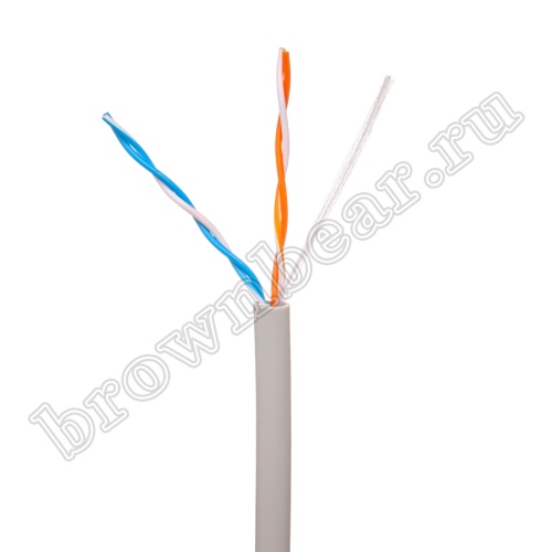 Кабель Витая пара, 2 пары, медный, 5 категория, серый, PCnet, бухта 305м PCnet