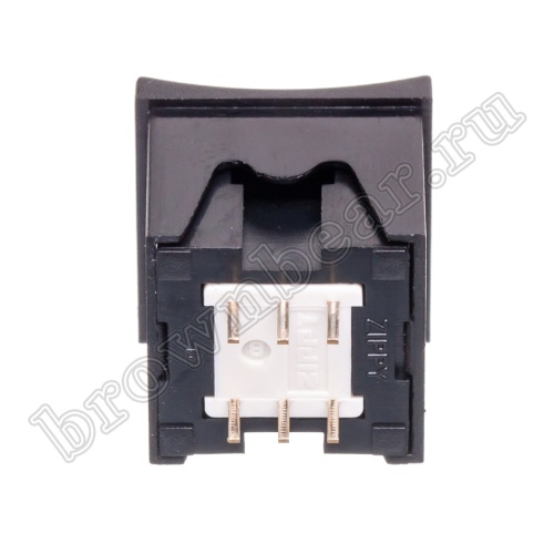 Кнопка мини без фиксации, красная в черном корпусе PSM2-0-R-B   фото 6