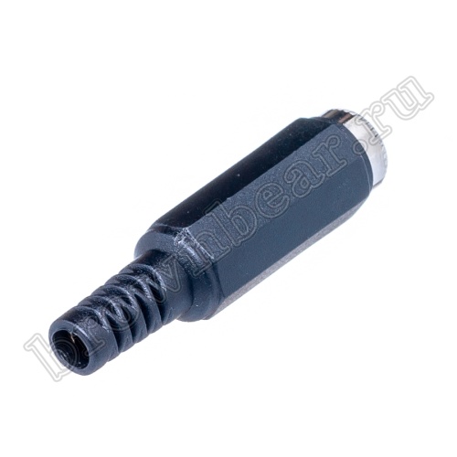 Разъем питания штырьковый DC гнездо 2.1 х 5.5 мм, на кабель с амортизатором DJK-00A фото 2