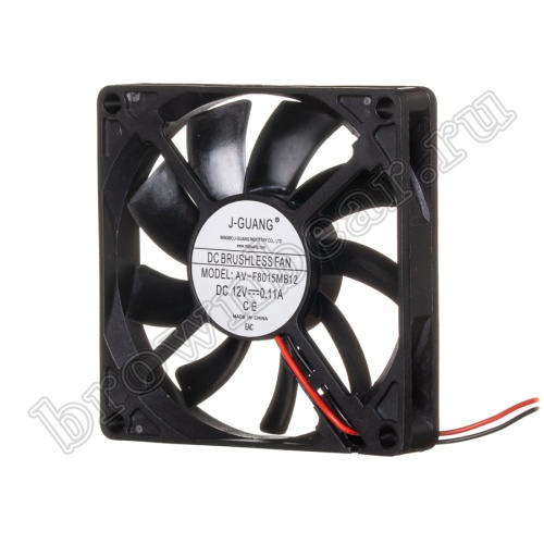 Вентилятор для корпуса 80х80х15, DC 12В, 0.11А,  подшипник качения, AV-F8015MB12 фото 7