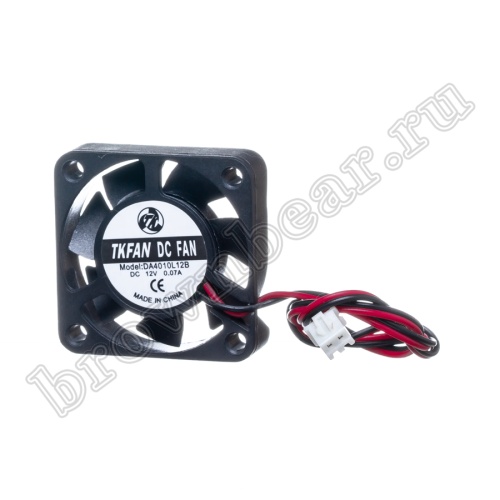 Вентилятор для корпуса 40х40х10, DC 12В, 0.07А, подшипник качения (DAC4010L12B) фото 6