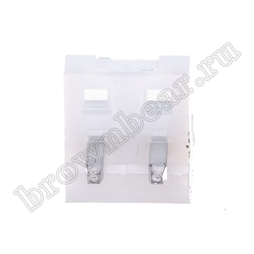 Разъем питания 2 контакта, вилка на плату, шаг 3.96 мм PWL-2 фото 5