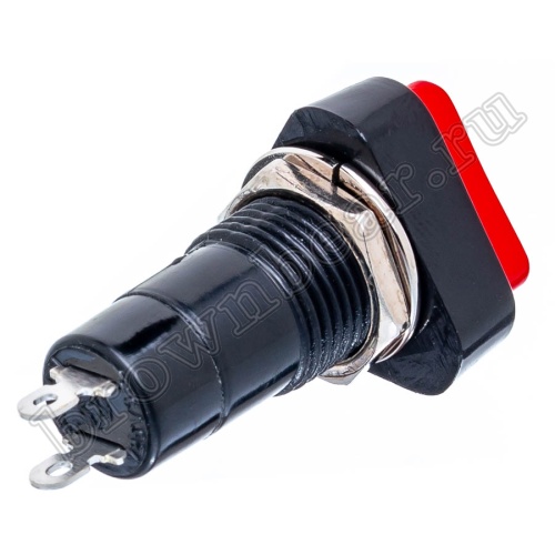 Кнопка с фиксацией, треугольная на блок, НР, 220В, красная PSW-6FC-R фото 4