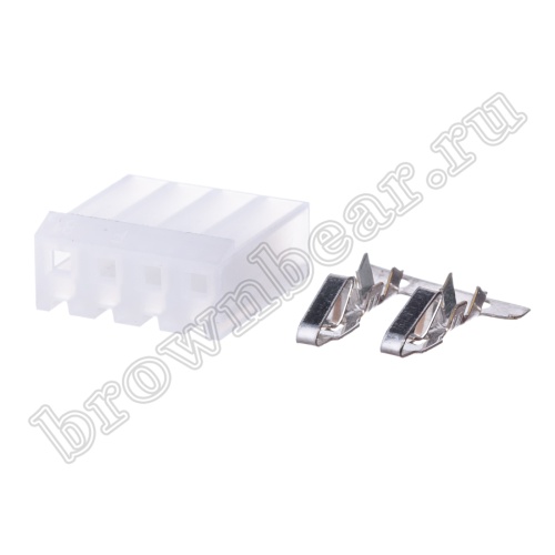 Разъем питания 4 контакта, гнездо на кабель, шаг 3.96 мм PHU-4