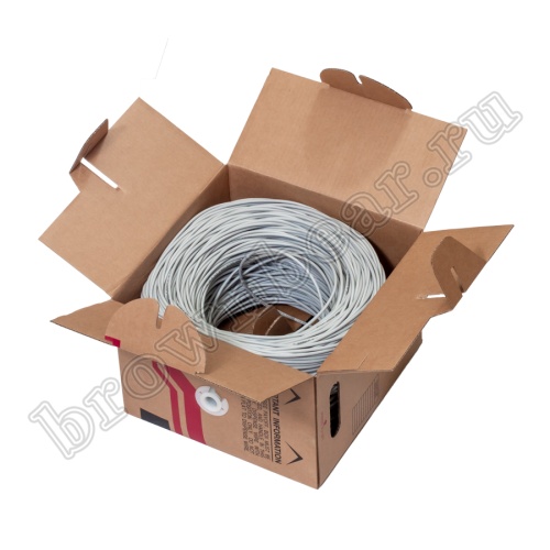 Кабель Витая пара, 2 пары, медный, 5 категория, серый, PCnet, бухта 305м PCnet фото 3