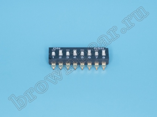 Переключатель Dip-Switch 8 контактных групп, планарный фото 5
