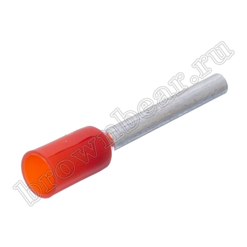 Кабельный наконечник штыревой втулочный изолированный НШВИ 12 мм, под опрессовку на провод 1.0 мм², упаковка 100шт. TIC-1.0-12 фото 4