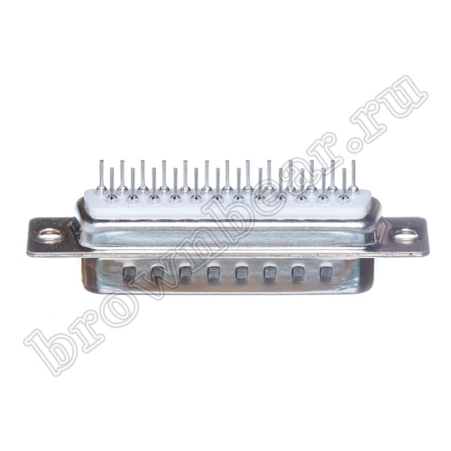 Разъем D-SUB  25 контактов, вилка на плату, вертикальный DBB-25M фото 6