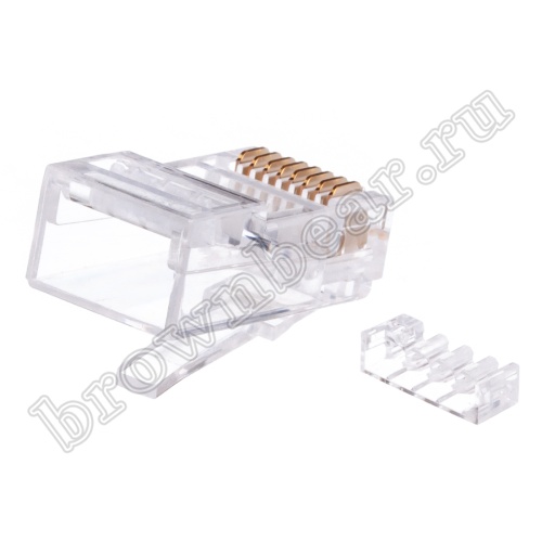 Разъём RJ-45 (8P8C) со вставкой, вилка под витую пару 6 категории  TP6-8P8C-S2 фото 4