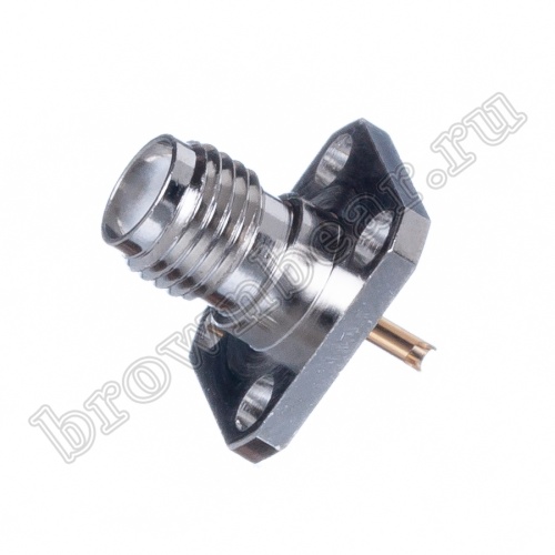 Разъем SMA гнездо на блок, пайка, крепление под 4 винта SMA-BJ2 фото 2