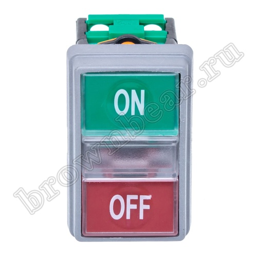 Кнопка управления пуск-стоп, с подсветкой, без фиксации, НЗ/НР, зеленая/красная TN2IT2WN-1AB фото 5
