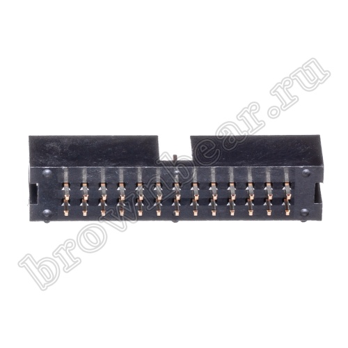 Разъем IDC 2х13 вилка на плату, шаг 2.54мм BH-26 фото 4