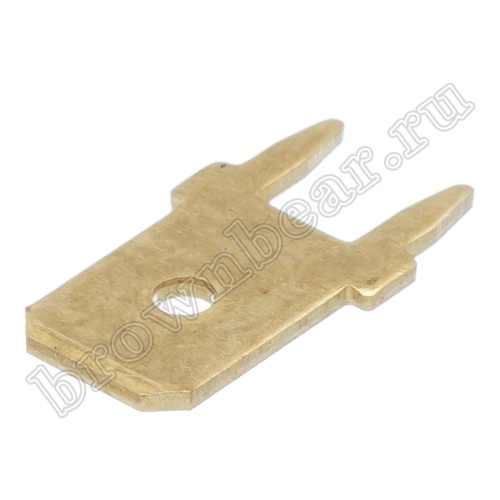 Клемма плоская 6.3 мм, вилка на плату, кратно 100шт., РП-П TA-M2