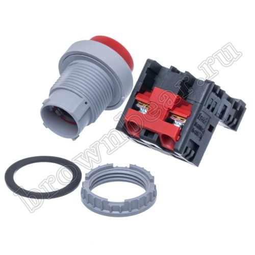 Кнопка управления выступающая, без фиксации, d 30 мм, НЗ, красная TN2BLR-1B фото 7