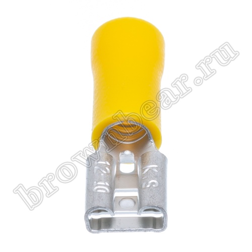 Клемма плоская обжимная 6.3 мм, гнездо на провод 4.0 - 6.0 мм² , изолированная, кратно 100шт., РПИ-М TAI-5.5F фото 4