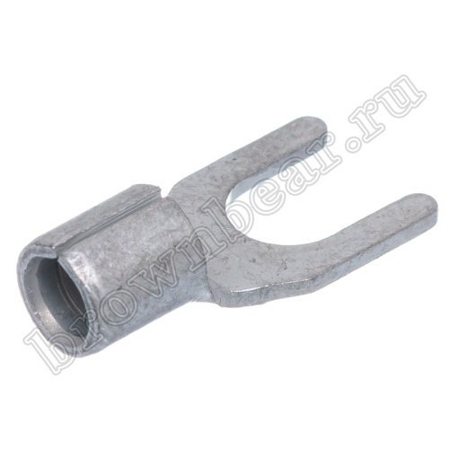 Клемма вилочная обжимная тип "U" 5.3 мм, на провод 4.0 - 6.0 мм², неизолированная, кратно 100шт. TY-5.5-5 фото 2