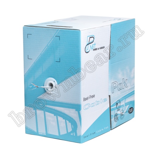 Кабель Витая пара, 2 пары, медный, 5 категории, многожильный, экранированный, серый, PCnet, бухта 305м PCnet фото 6