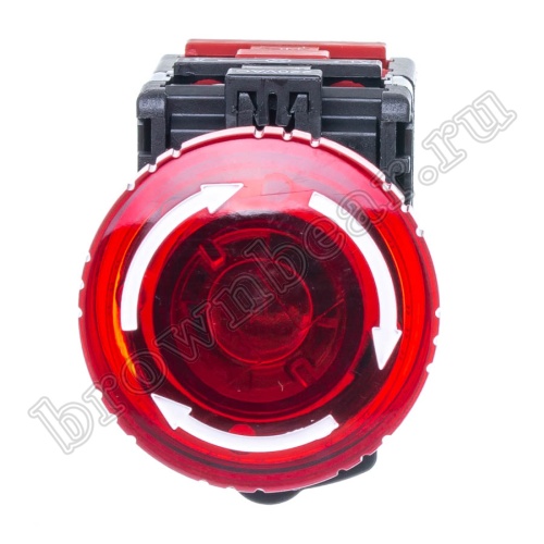 Кнопка управления аварийного останова поворотная с фиксацией, с подсветкой, d 38мм, НЗ, красная TN2IK2RN фото 5