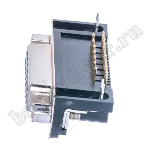 Разъем D-SUB 15 контактов, гнездо на плату, прямой угол  9.4мм DRB-15FB фото 3