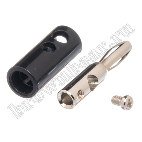 Разъем Banana штекер, тип 1, черный фото 4