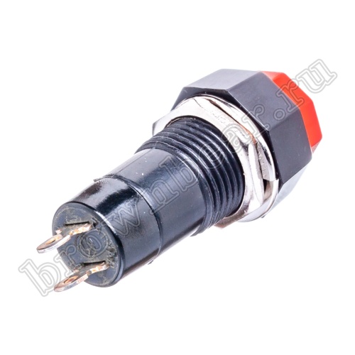 Кнопка без фиксации, восьмиугольная на блок, НР, 220В, красная PSW-6A-R фото 4