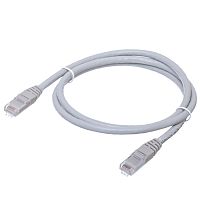 Патч-корд UTP RJ-45, категория 6, литой, 1 метр, серый 