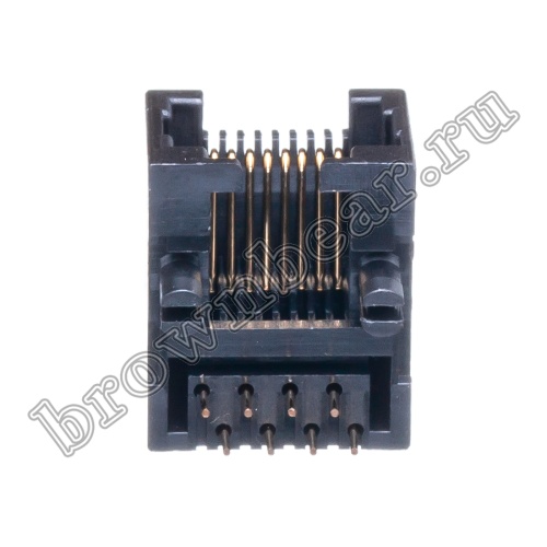 Разъём RJ-45 гнездо на плату, 8P8C, тип 4 TJ4-8P8C фото 3
