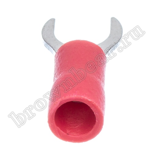 Клемма вилочная обжимная тип "U" 5.3 мм на провод 0.5 - 1.5 мм² круглая, изолированная, кратно 100шт. TYRI-1.25-5 фото 2