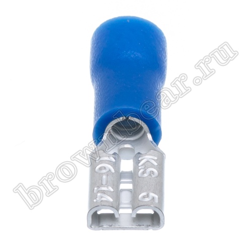 Клемма плоская обжимная 4.8 мм, гнездо на провод 1.5 - 2.5 мм², изолированная, кратно 100шт., РПИ-М TAI4.8-2F фото 5