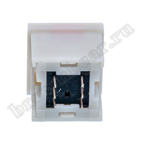 Кнопка мини без фиксации, красная в сером корпусе PSM2-0-R-G   фото 3